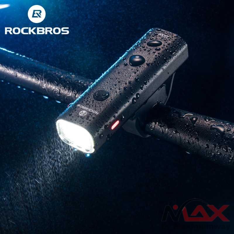 Rockbros Lampu Sepeda USB Rechargeable 2000mAh 400 Lumens - YQ-QD400 Warna Hitam