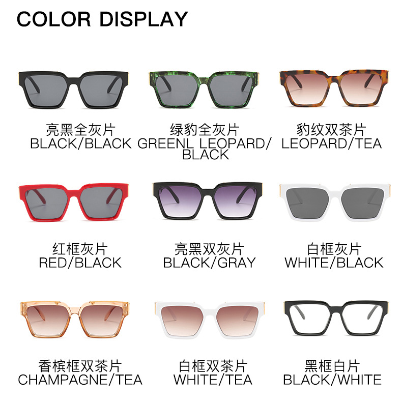 【YUZHU】COD Bingkai Fashion Baru Oversized Lapangan Dihiasi Sunglasses