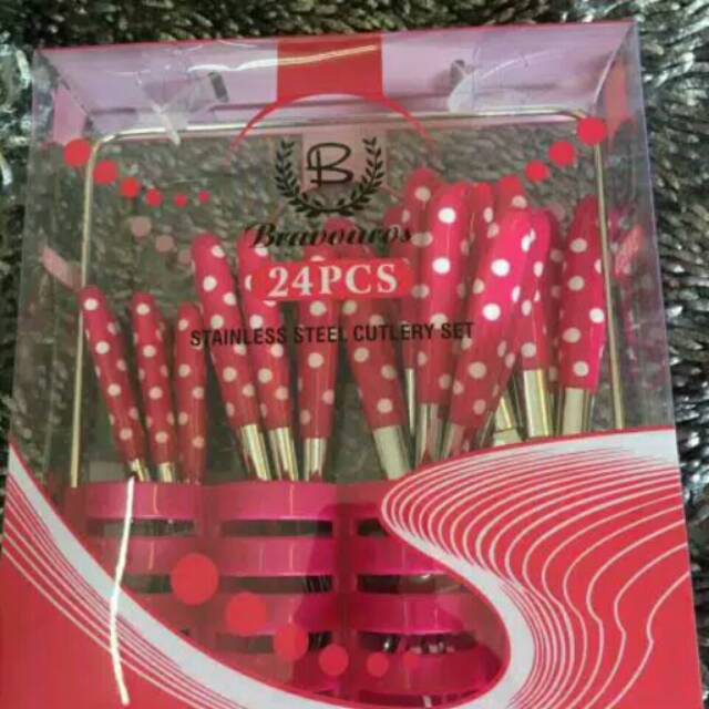 Sendok Polkadot Pink