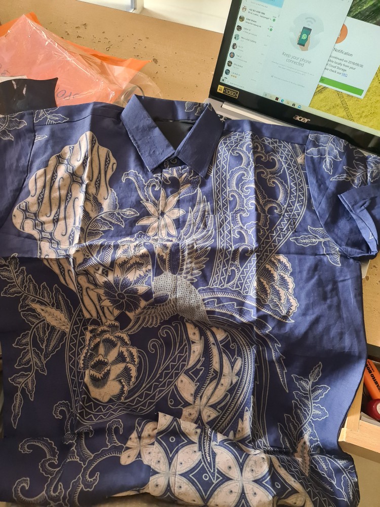 Kemeja Batik Pria Bahan Katun Premium Reguler Fit Prabu E012