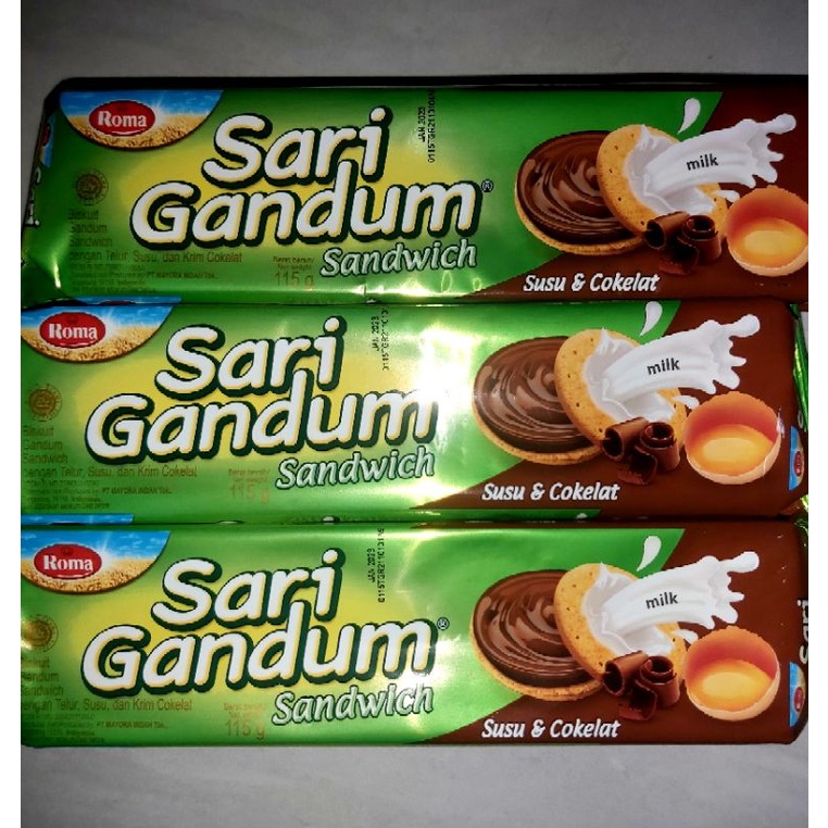 

Sari Gandum Sandwich Susu & Cokelat / peanut butter 115 g