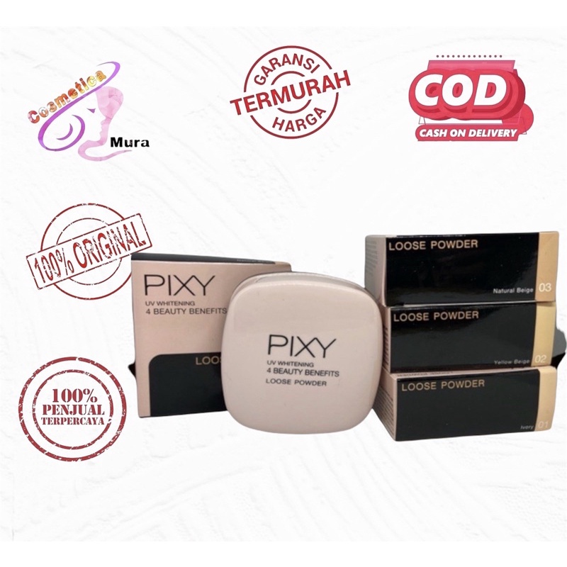 Terbaru / Pixy uv whitening loose powder // bedak tabur pixy terbaru