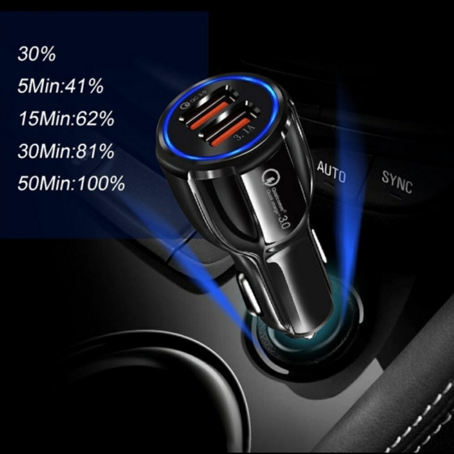 cas mobil type c 2 port USB 7A car charger suport fast charging Qualcomm quick charge 3.0 output 12volt