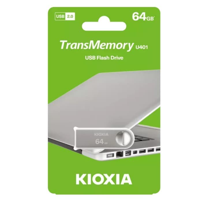 FLASDISK KIOXIA U401-64GB SILVER METAL USB 2.0