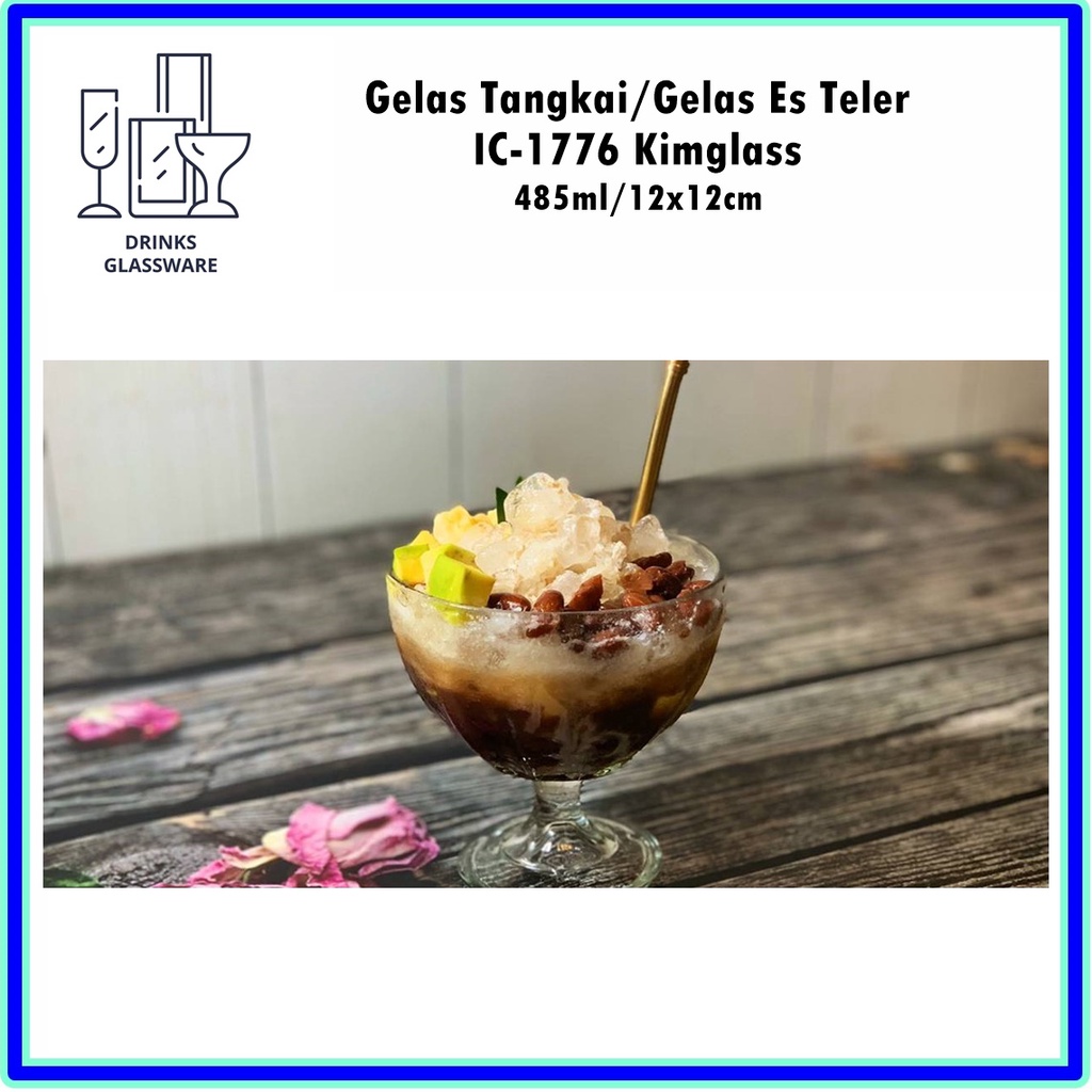 [Set 3pcs] Gelas Kaca Es/Gelas Es Buah/Gelas Es Teler Kimglass IC-1776