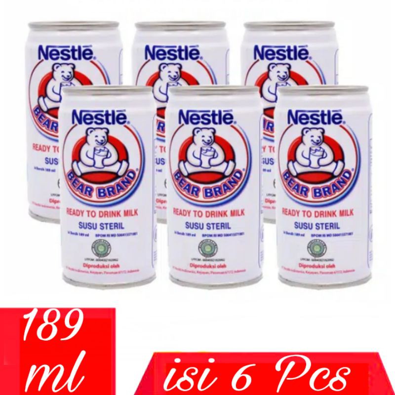 

Susu Beruang Bear Brand 189ml { 1 PAKET ISI 6 PCS}