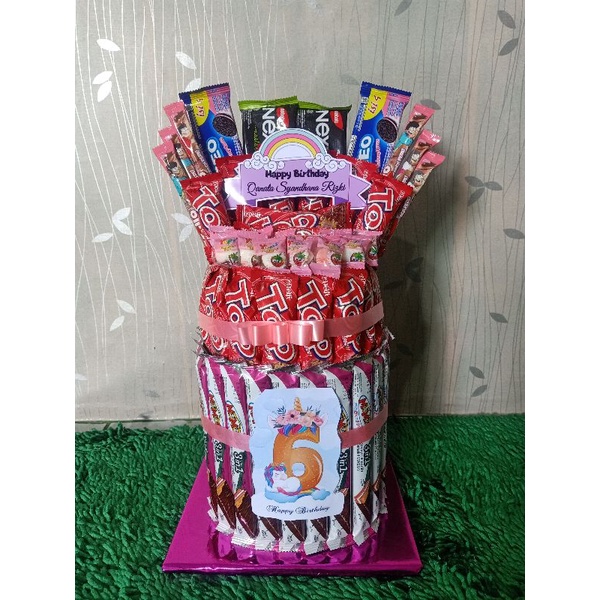 

sanck tower PINK / snack ulang tahun