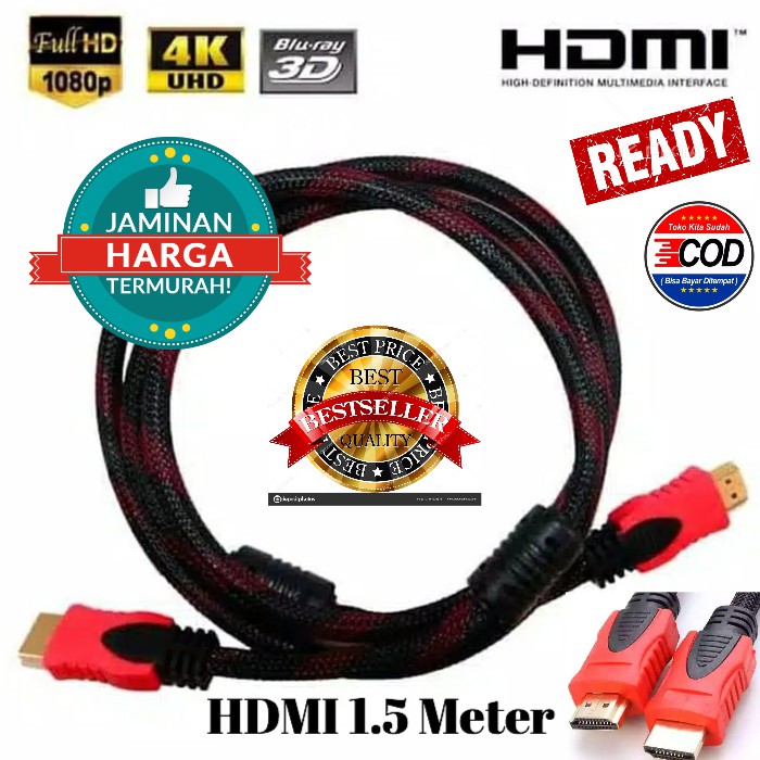 Kabel tv Kabel Hdmi to Hdmi 5 Meter 4K HD 1080 P