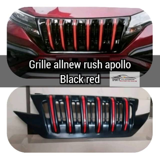 Grill new rush dan terios appllo Black Red