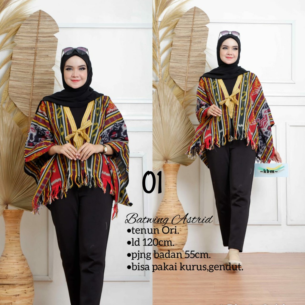 Batwing astrid top ori tenun troso