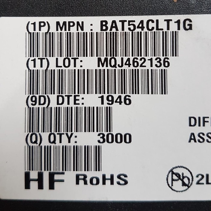 DIODA SBD BAT54 BAT54CLT1G SOT-23 Kaki-3 Original ON Semiconductor