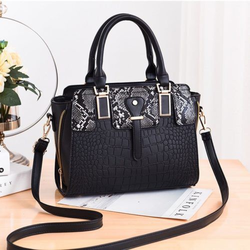 GI 20281 RISCE TAS HAND BAG IMPORT WANITA CEWEK PEREMPUAN MOTIF KULIT ULAR JT