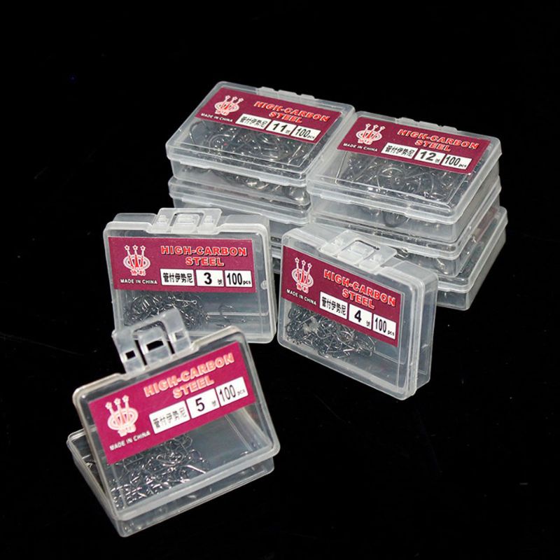 100pcs/Set Kail Pancing Tajam Bahan Carbon Steel