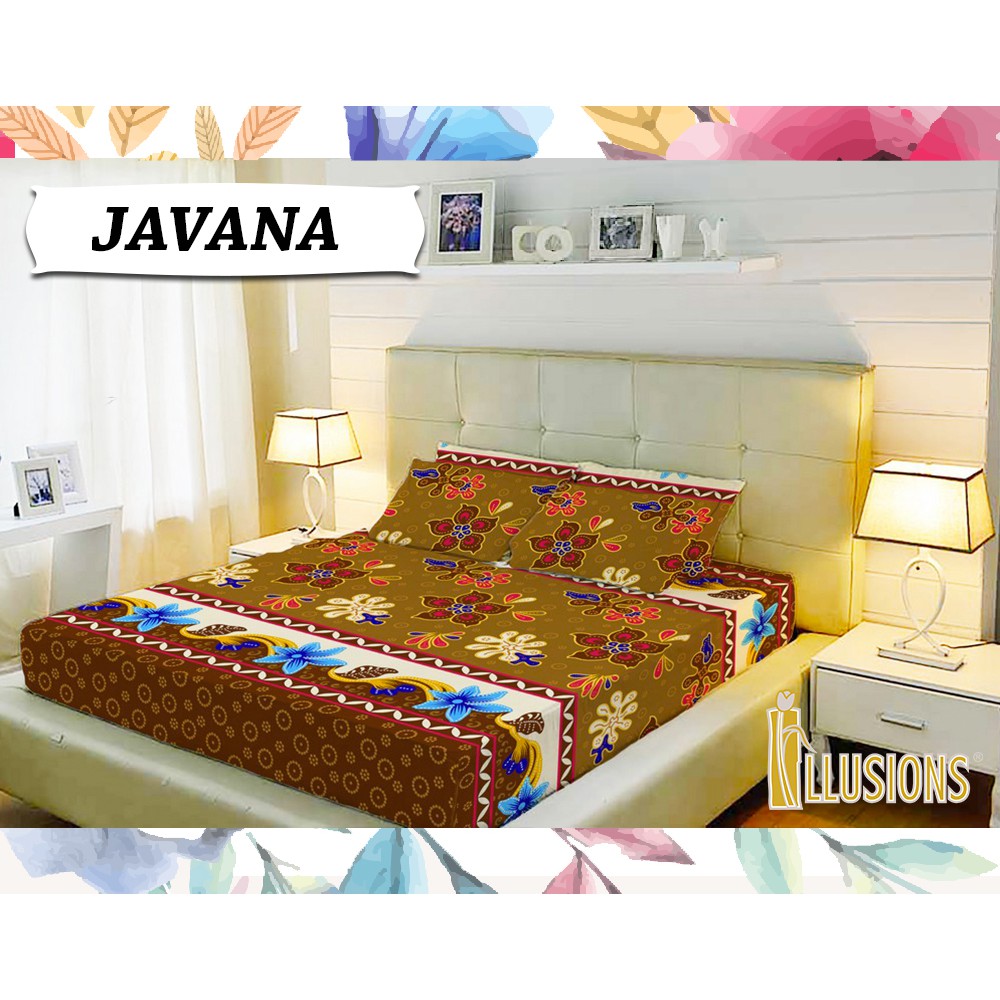 SPREI ILLUSION KING 180x200, QUEEN 160x200, SINGLE 100x200 - MOTIF JAVANA