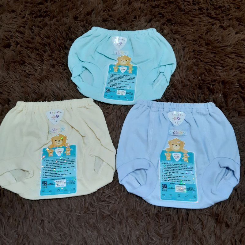 3 pcs Celana Pop Bayi Merk LIBBY (3-6 month)