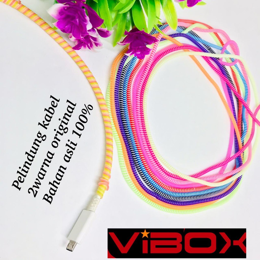( 10Pcs ) Pelindung Kabel VIBOX Cord Protector Spiral Pelapis Kabel Dan Gurita Gojek