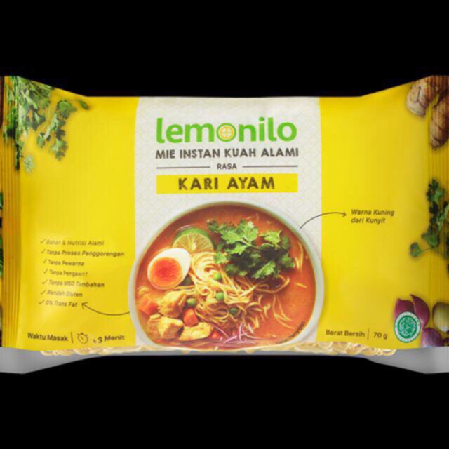 Lemonilo Mie Instant Alami Kari Ayam Soto Mie Mi Goreng Kuah Non Msg No Pengawet Shopee Indonesia