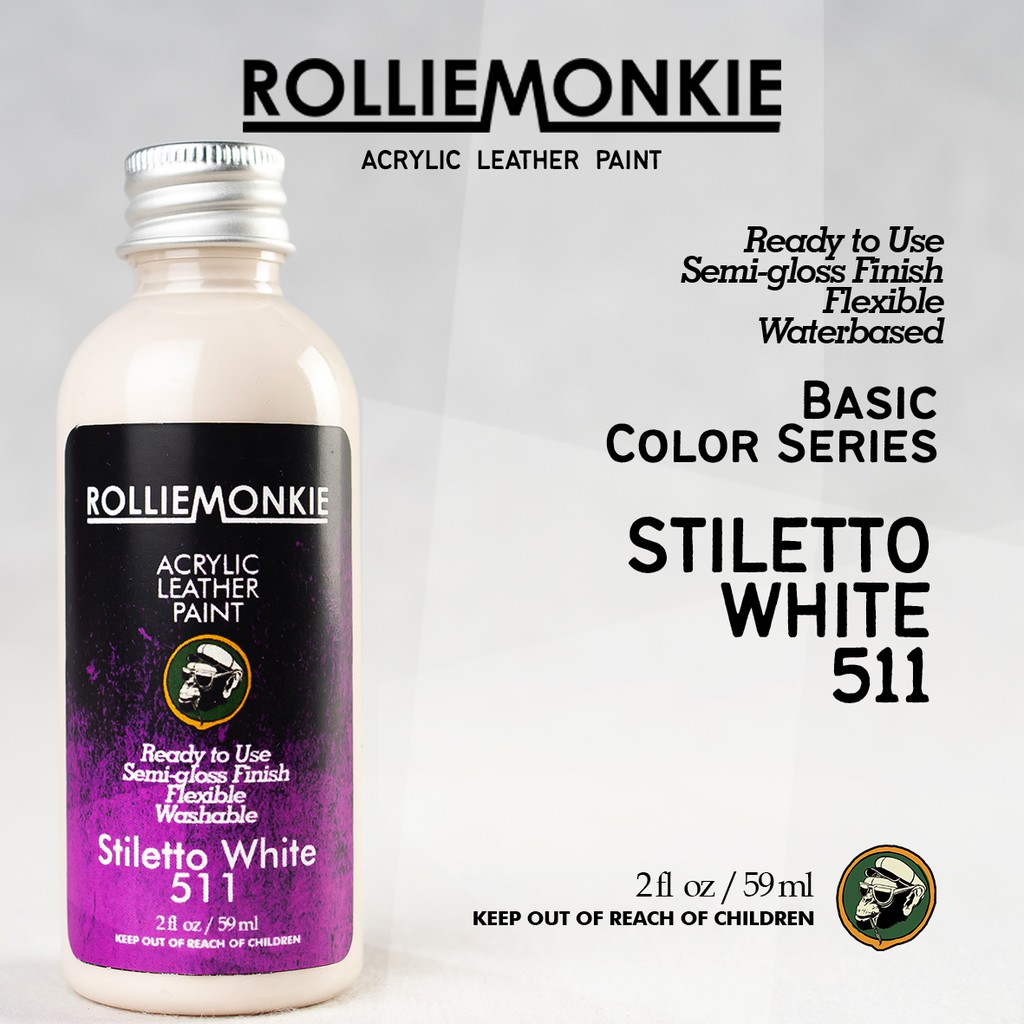 

Rolliemonkie Cat Acrylic Leather Paint - Stiletto White