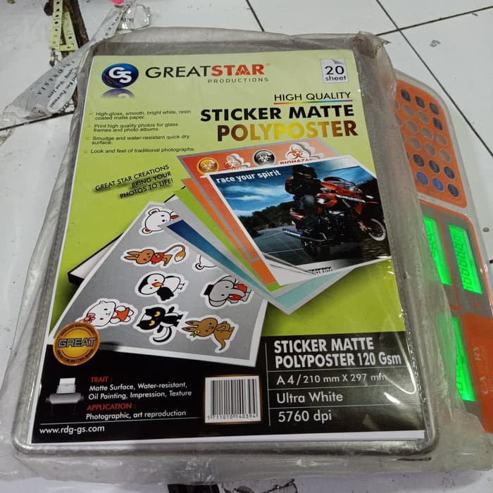 

Terbaru sticker polyposter mate Berkualitas