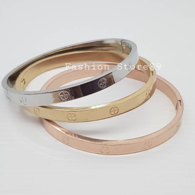 Gelang bangle Titanium Import Antikarat gelang titanium keroncong gelang bangel titanium import