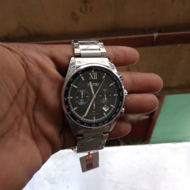 Skmei 9096 silver black original