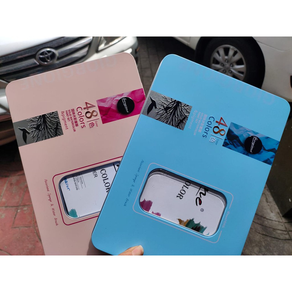 

UM1 water color giorgione 48 warna tin case set cat air giorgione 48 warna