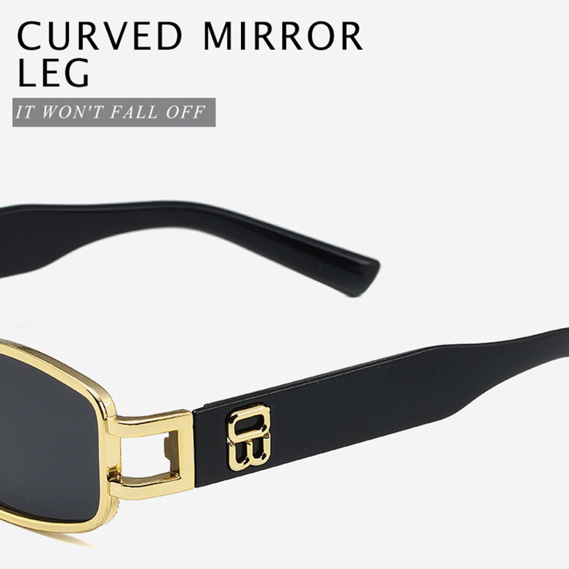 【Ready stock】COD☀️ Kacamata hitam wanita fashion trendy Korean Ulzzang Gaya Rectangle Shades Retro Sunglasses antiradiasi kecenderungan COD