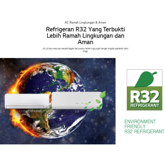 LG AC 1/2 PK 0,5 PK Hercules 370 Watt H05TN4 H-05TN4 Standard R32