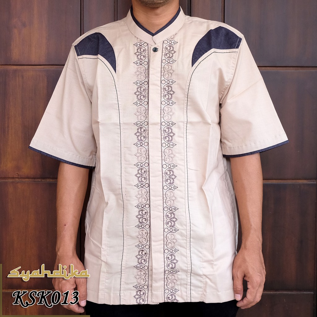  Baju  Koko  Syahdika Lengan  Pendek  Kode KSK 013 Shopee 