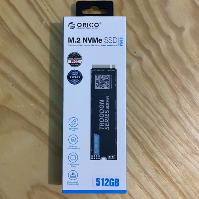 Orico V500 512GB SSD M.2 NVME SSD Troodon Series E-Sport - 512 GB-BP