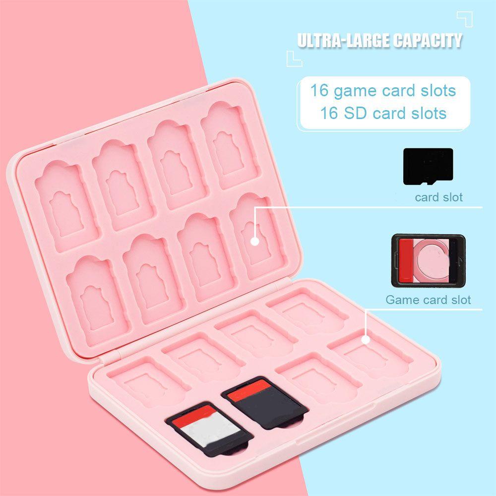 Top Untuk Nintendo Switch Pink Hard Shell Strawberry Card Case Kartu Holder Case