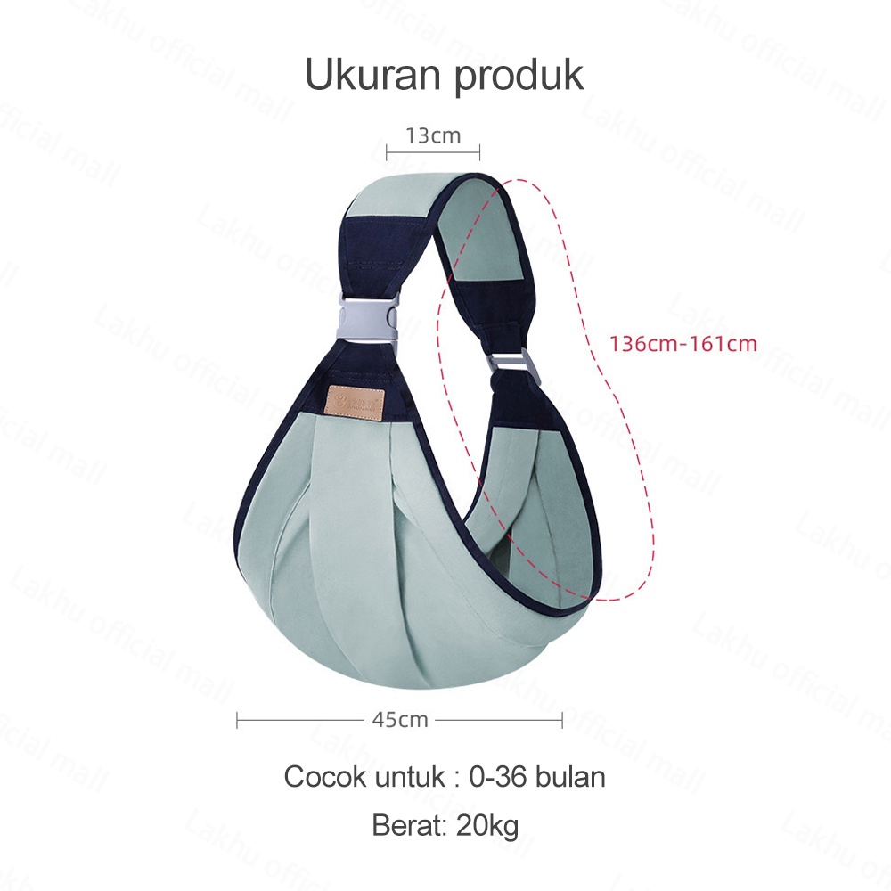 Lakhu gendongan bayi samping depan/baby carrier multifungsi