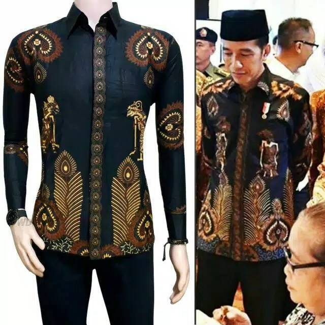 Baju Batik Pria Lengan Panjang Modern Kemeja Kantor Batik Terbaru Kemeja Batik Jokowi