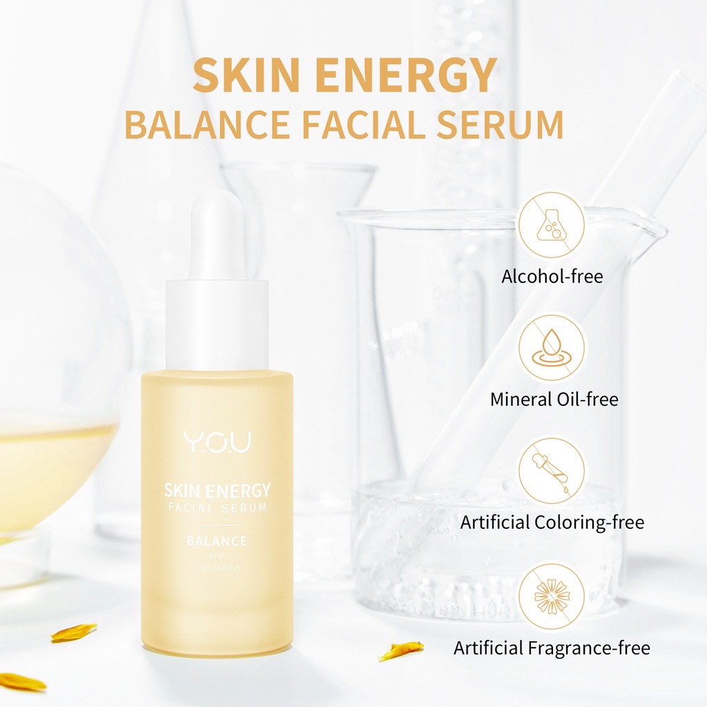 Y.O.U Skin Energy Face Serum | Brighten | Firm | Soothe | Hydrate | Balance 20ml Y.O.U