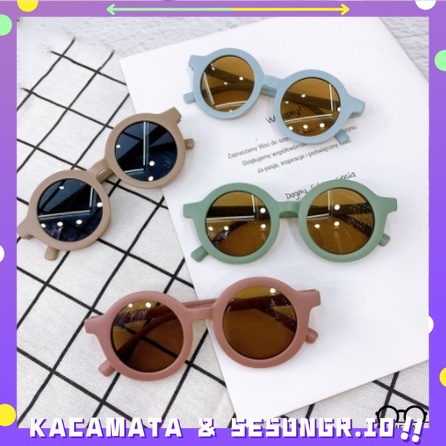 Kacamata Anak-anak Fashion Anti-ultraviolet Bahan Plastik Kacamata Anak-anak Cocok Untuk Kacamata Bayi Berusia 0-8 Tahun  - An