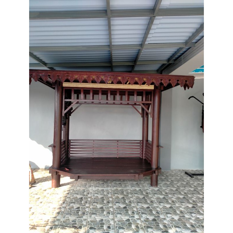 GAZEBO KAYU KELAPA/GAZEBO SAUNG/SAUNGGAZEBO
