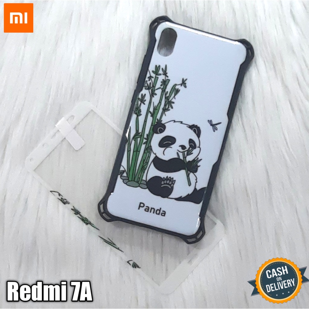 Case Hp Xiaomi Redmi 7A Softcase 360 Motif Lucu + Tempered Glass