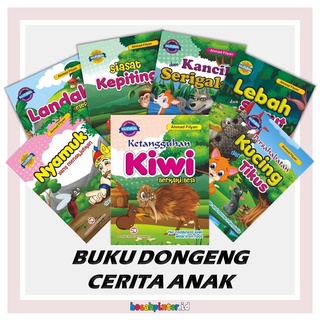 Buku Dongeng Cerita Anak Bergambar | Fabel Hewan Binatang | Bilingual Inggris Indonesia | Buku Edukasi