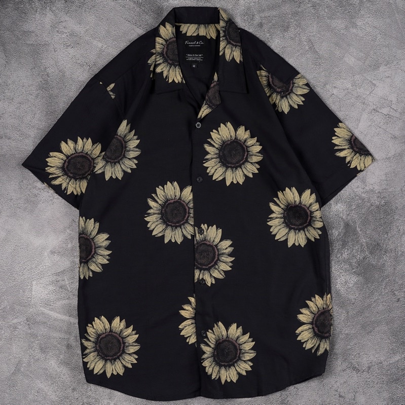 [N00007] Kemeja Motif Sunflower