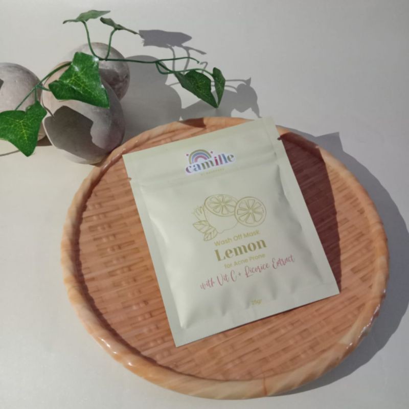[LANGSUNG KIRIM] BISA PILIH BONUS☑️ CAMILLE BEAUTY BPOM 25gr camille beaute masker wajah-Lemon