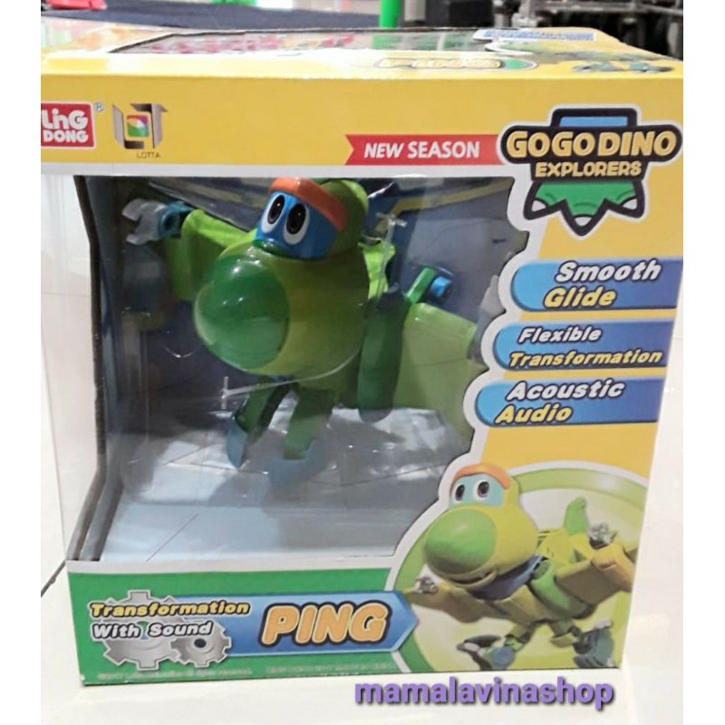 Gogo Dino Big Ping Original - Mainan Robot Gogo Dino