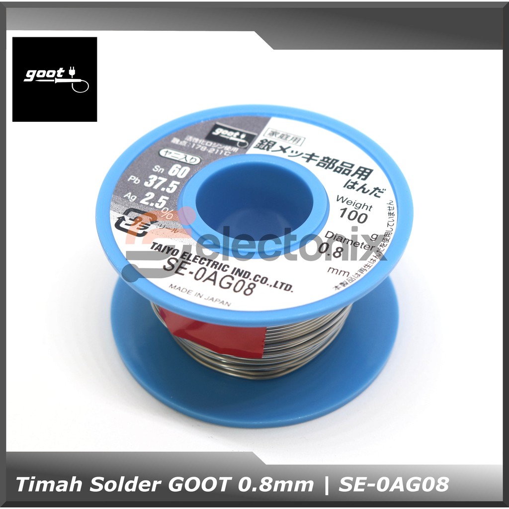 Timah Solder GOOT 0.8mm | SE-0AG08 [100gr]