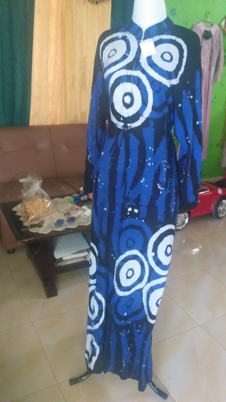 Gamis Harian Pelangi / Tiedye Abstrak Gamis Batik Home Dress