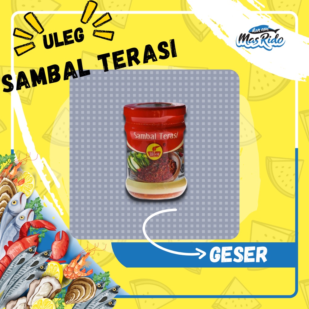 

Sambal Instan Terasi Udang 190G Sambel Uleg Pedas Kemasan Jar