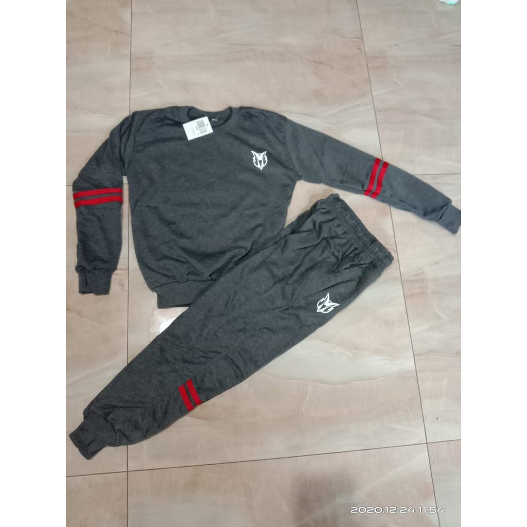 BAJU ANAK SETELAN SWEATER TRENING TRAINING JOGGER OLAHRAGA LAKILAKI/PEREMPUAN 5-10 thn