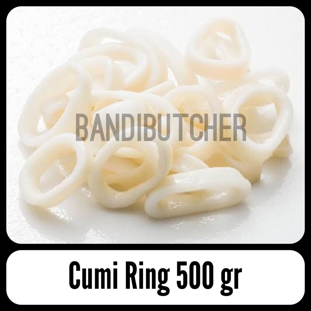 Cumi Cumi Ring / Calamari Ring Impor Putih Bersih Segar Bandi Fish ku