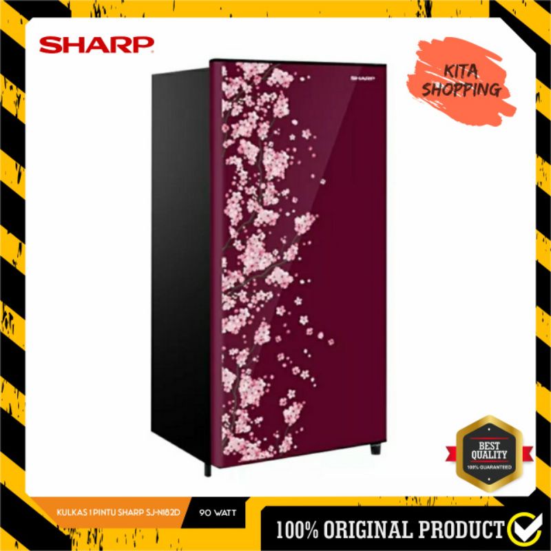 kulkas 1 pintu sharp sj n182d   lemari es sjn182d n182 d vb vr sakura