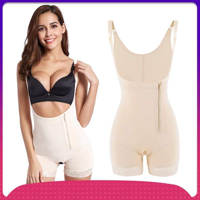 Original Korset Slimming zipper Bodysuit TankTops Shapewear Women Korset Pengecil Perut Celana