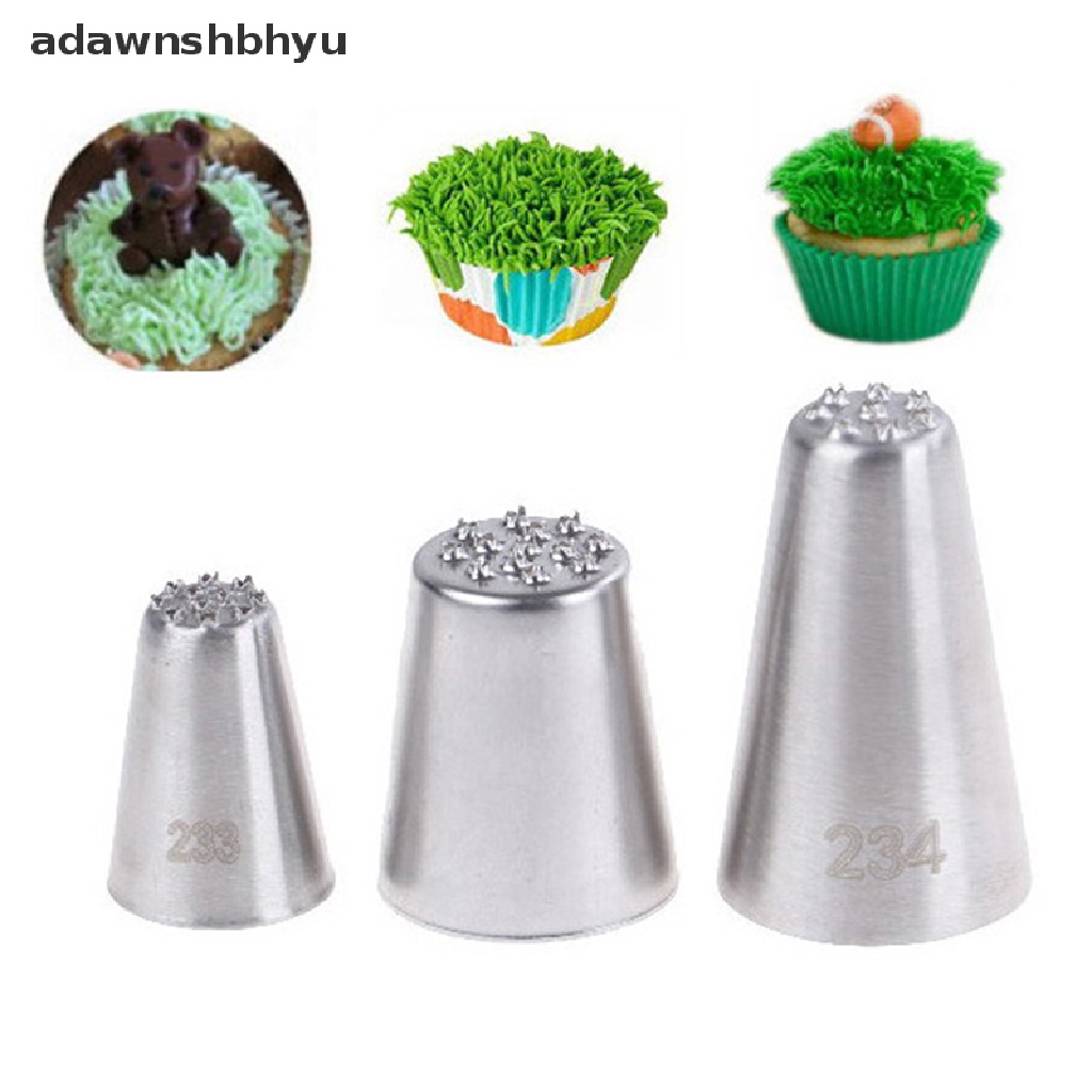 [adawnshbhyu] Rumput Baking Dekorasi Cupcake Cake Icing Piping Nozel Tips Pastry Alat