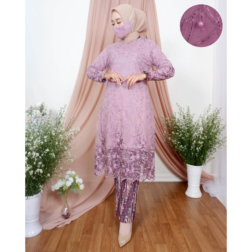 NJM&gt; SET KEBAYA TERBARU / TUNIK TILLE AMORA / KEBAYA PESTA / KEBAYA KEKINIAN /KEBAYA KONDANGAN